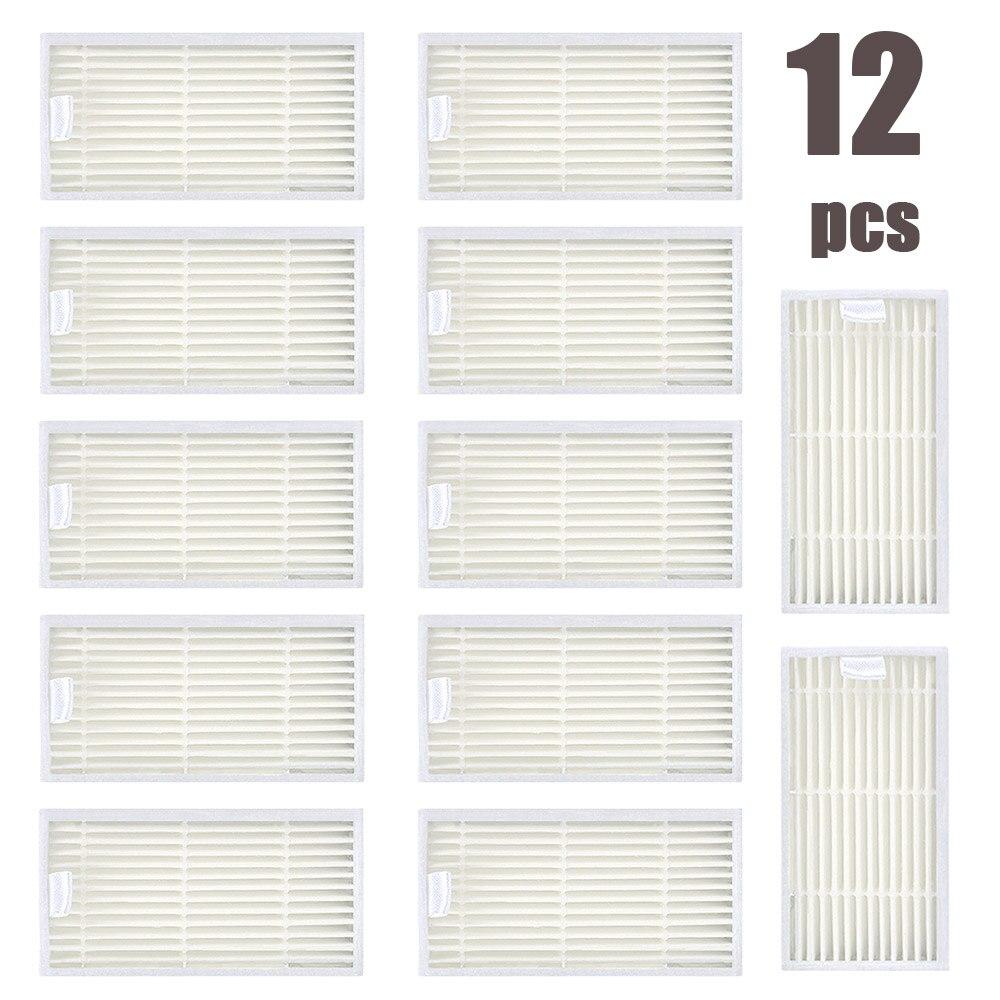 12pcs HEPA Filter for iLife V5 V3+ V5PRO for ECOVACS CR130 Cr120 CEN540 CEN250 ML009 CHUWI V3 Vacuum Cleaner Accessories Parts