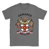 Jamaica Coat Of Arms  TShirt Beach  Novelty T Shirts Cotton Crew Neck Oversize Clothing Short Sleeve Streetwear Tops