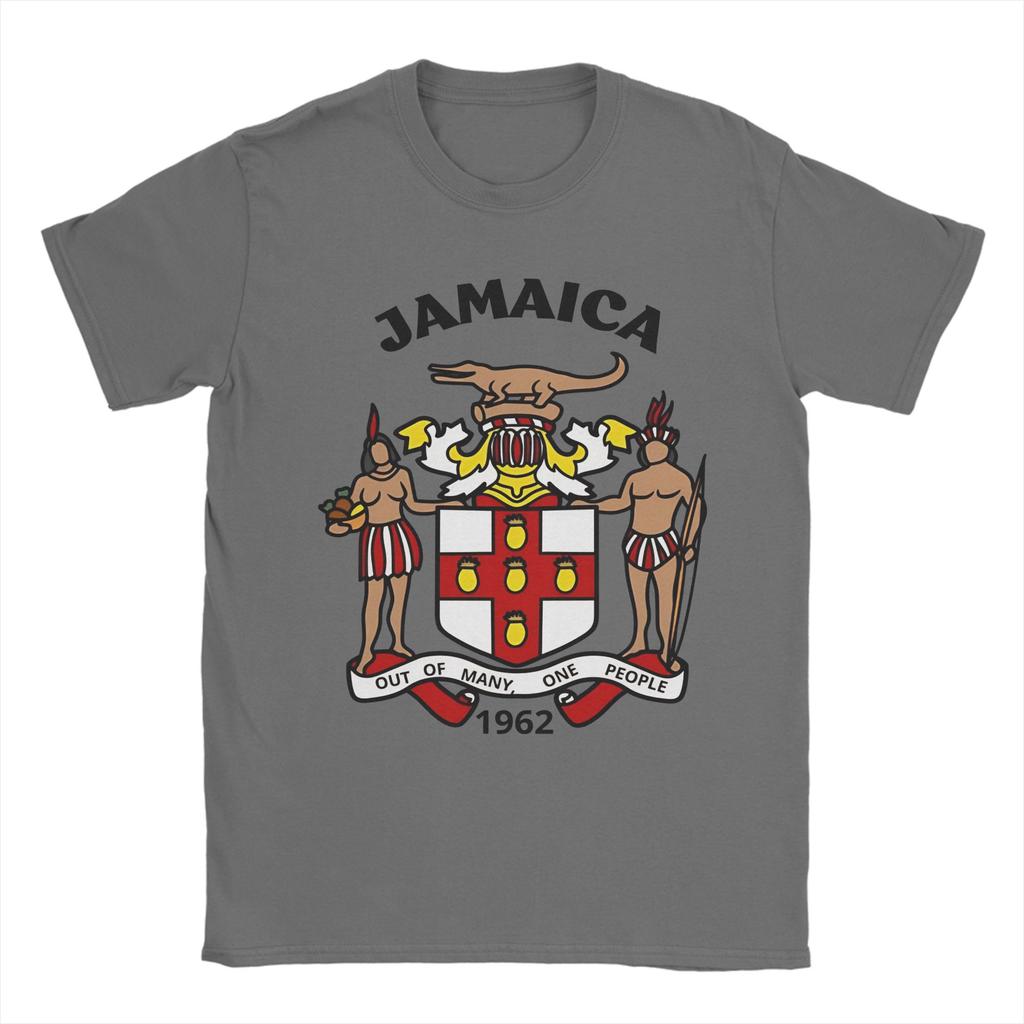 Jamaica Coat Of Arms TShirt Beach Novelty T Shirts Cotton Crew Neck Oversize Clothing Short Sleeve Streetwear Tops