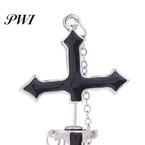 Women Earrings 1Pc Earring Chain Stylish Cross Design Non-allergic Drop Decorative Delicate Dangle for Daily Life Female