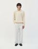 WORK ON BODY OFF Vernos Semi-Overfit Collared Knit [Ivory]