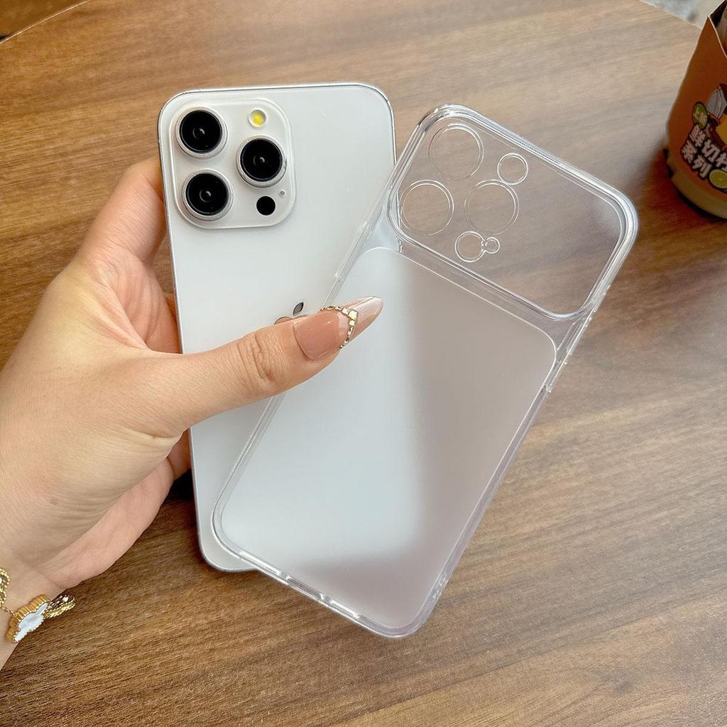 Split Dual Panel Matte Clear Case for Xiaomi Redmi Note 14 5G 4G Large Independent Camera Window Anti-Yellow Shockproof Protective Cover