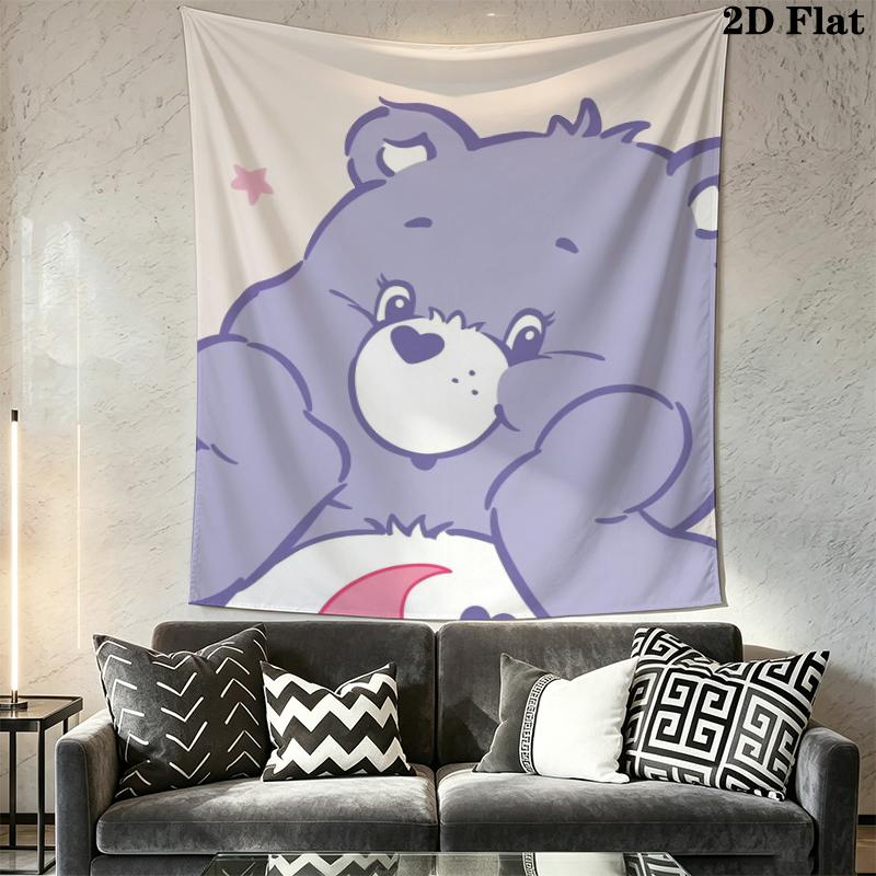 Care Bears Wall Tapestry Aesthetic Wall Hanging Printed Fabric Blanket Decorative Tapestries for Bedroom Living Room Home Decor