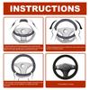 Rayhong Heated Car Steering Wheel Cover, Universal Steering Wheel Cover, Steering Wheel Hand Warmer, Fast Heating Protective Cover / Winter Protection
