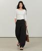 MUSINSA STANDARD WOMAN Curved Chino Pants [Black]