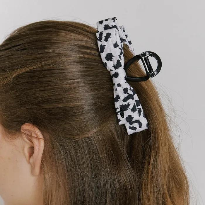 Softy Leopard Bow Hair Claw