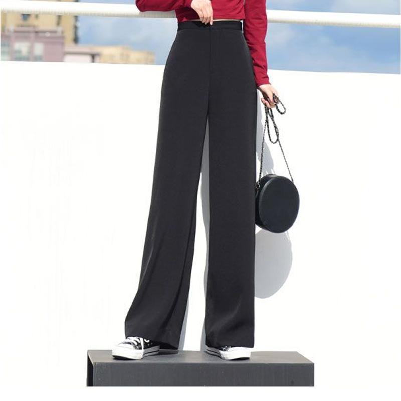 Women's Clothing New Comfortable Loose Simplicity Solid Color Pockets Zipper Elegant Fashion Casual Spring Summer Wide Leg Pants