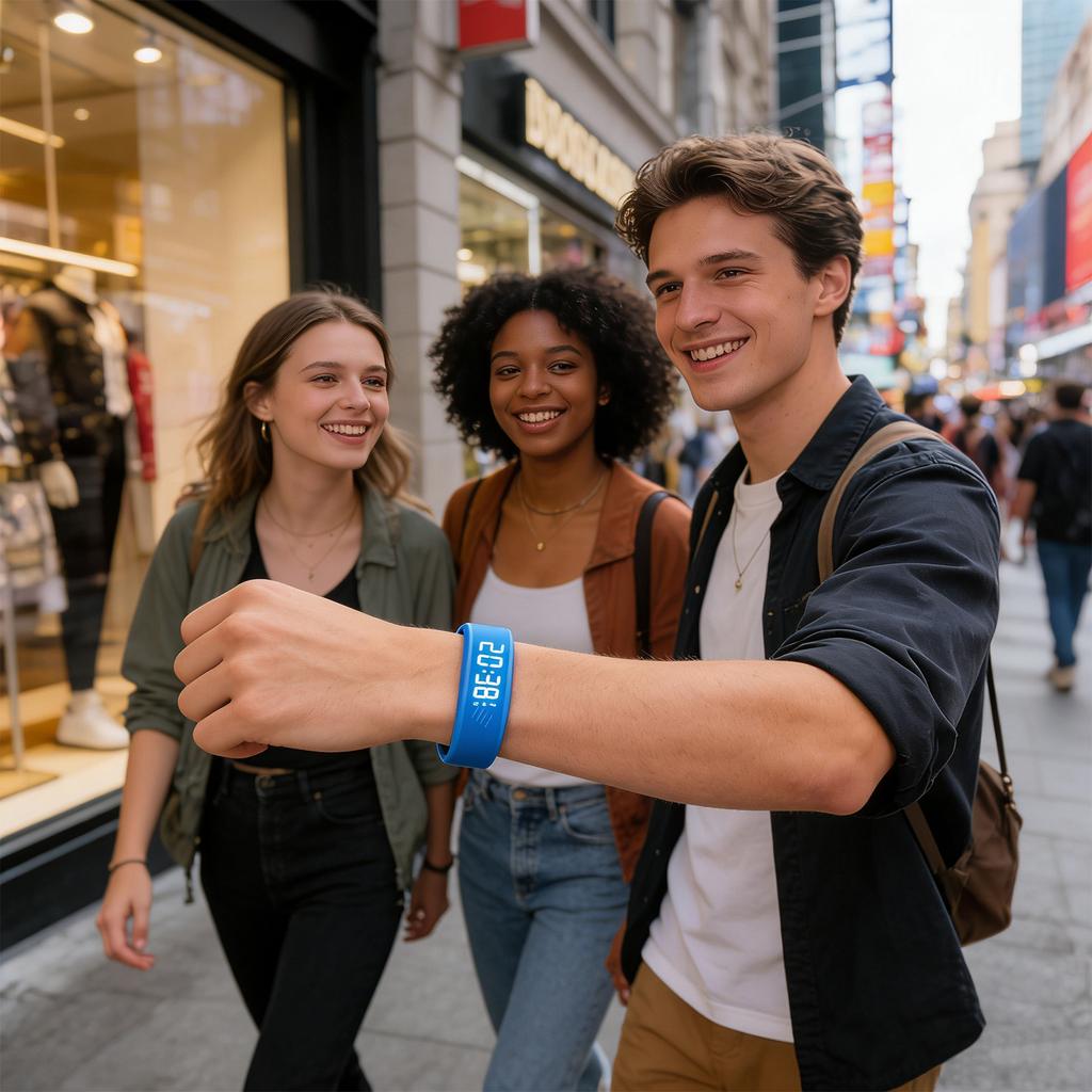 Alarm Clock Bracelet With Silent Vibration Wake-up, Designed For Deep Sleepers, Unisex Smartwatch With No Snooze Function.
