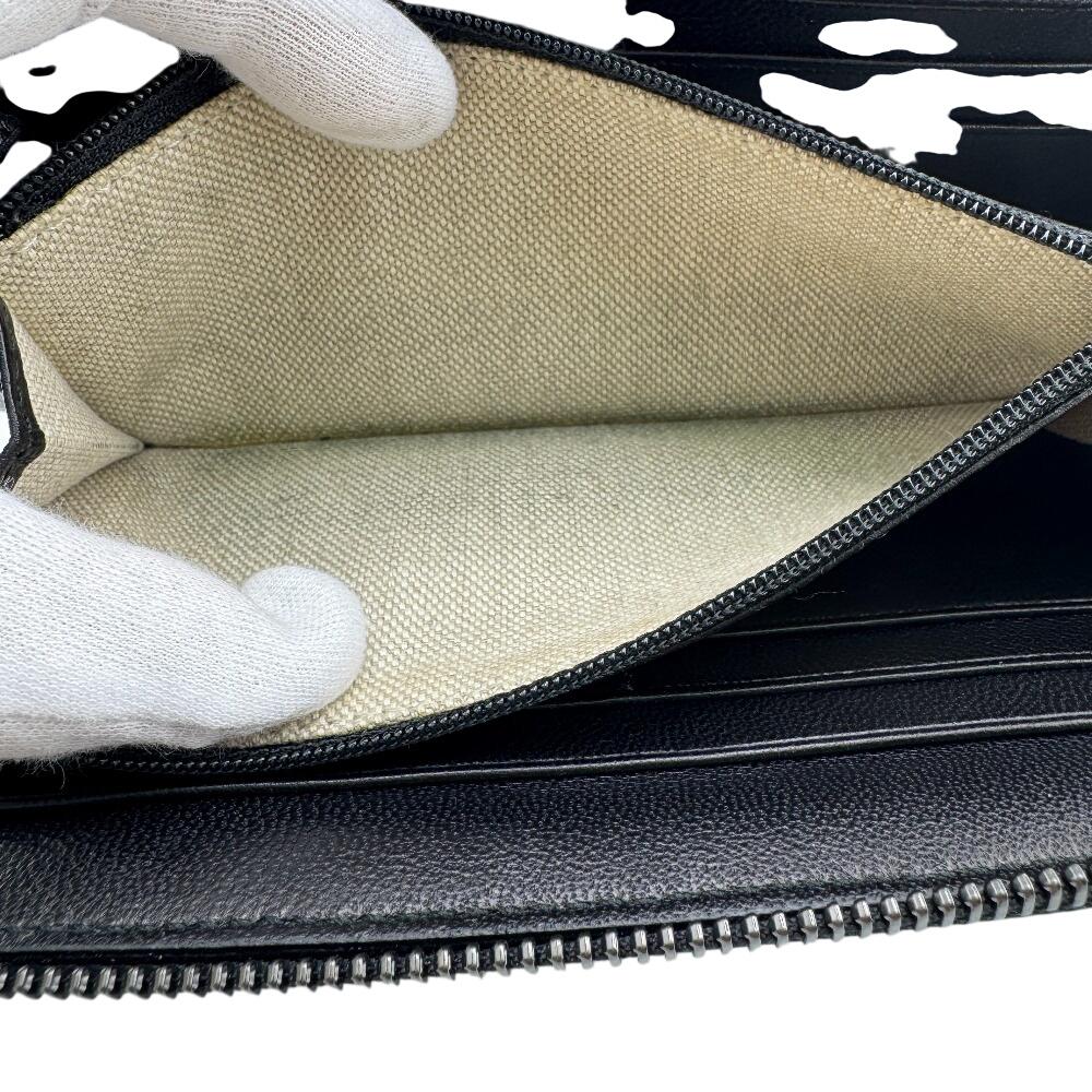 Jimmy Choo Round Zip Patent Leather Purse Black Patent Leather Women Used