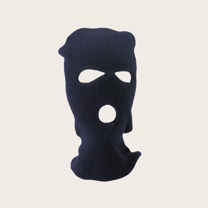 2026 New Black White 3 Hole Full Face Ski Mask Balaclava for Men Women Army Tactical CS Windproof Knit Beanies Winter Warm Caps