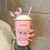 Stitch Mug 2025: Women's Lidded Water & Coffee Cup with Straw - Perfect Birthday Gift