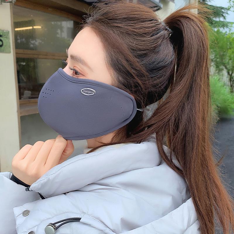 

Cycling autumn and winter ear protection thickened cold and windproof warm mask female eye corner protection male three-dimensional ear protection Unisex серый