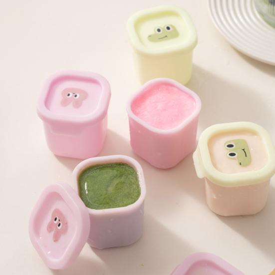 Food Freezer Tray with Lid Silicone Portion Control Mold for Puree Broth Easy-Release BPA-Free Stackable Essential Storage for Homemade Baby Meals