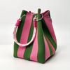 Bolso de Punto Floral Vintage - Bolso Tote Retro Multicolor Con Cierre de Broche Seguro