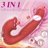 3 In 1 Tongue Licking Vibrator Telescopic Dildos Vibrating Anal Plug G Spot Vagina Clitoris Massager Adults Sex Toys for Women