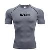 Compression T-shirt Men's Quick Drying Short Sleeved Summer Fitness Running Shirt Tight Fitting Top UFC Printed Men's Training