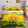 Sunflower with Motivational Text. Bedding Sets Duvet Cover Sets Duvet Covers Pillowcases(1* Duvet Cover 2* Pillowcases Without Duvet Insert)