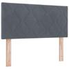LED Storage Bed with Mattress Dark Grey 90 x 200 cm Velvet