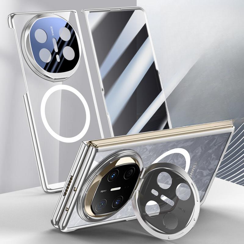 

Suitable for Huawei Matex6 Mobile Phone Case Film Integrated Lens Bracket Anti-fall Mtx6 Transparent Electroplating Magnetic Suction Business Men Huawei Mate X6