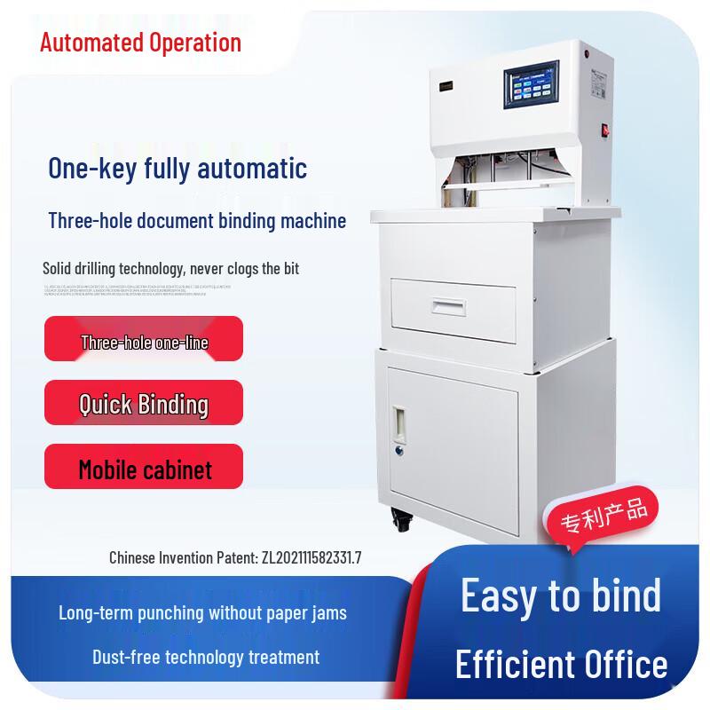 Zhongchuangen CN-M6 Semi-Automatic 3-Hole Binding Machine CN plug (adapter included)