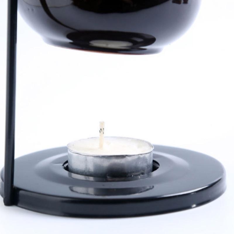Hanging Ceramics Essential Oil Melt Warmer Diffuser Aromatherapist Tealight Candle Holder Iron Rack for Bedroom Decors