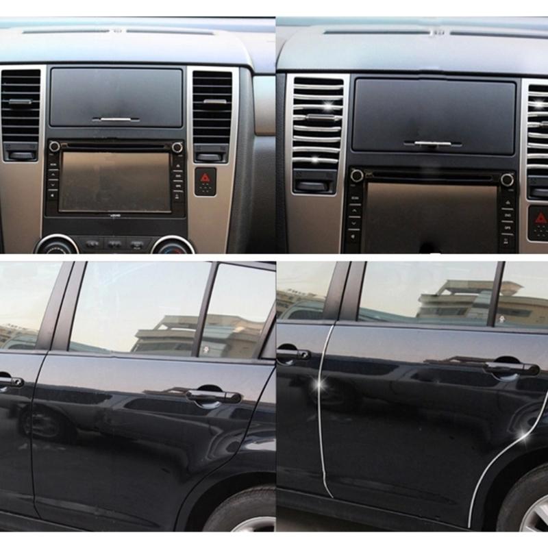 Adhesive PVC Moulding Trim For Vehicle Door Edge Guard Engine Hood Decoration 12M Styling Moulding Trim Strips