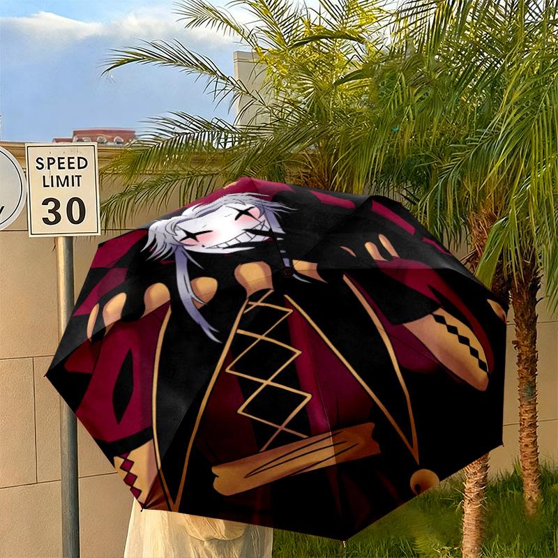 Jester pierrot Automatic Umbrella Suitable Travel Portable Umbrella Outdoor Sun Shading Umbrella Gift Daily Essentials