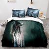 Horror Theme Duvet Cover Set Gothic Spooky Bedding Set for Teens Adult Men Terror Halloween Quilt Cover King/Queen/Full Size