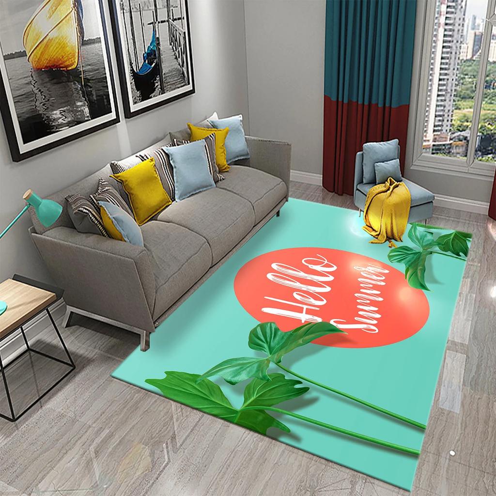 Hello Summer Carpet Beach Sea Starfish Pattern Bathroom Anti-Slip Carpet Door Mat Doormat Outdoor Living Room Bedroom Floor Rug