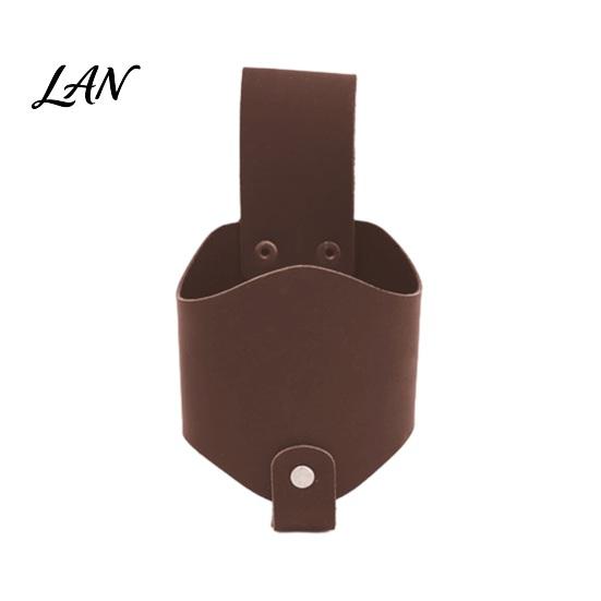 Belt Hanging Drink Pouch Waist Beer Holder, Faux Leather Soda Beverage Can Picnic Holder Portable Holster for Belt, Accessories Lovers