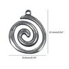 Antique Silver Plated Whirlpools Charm Pendant for Jewelry Making Findings DIY Bracelets Necklace Keychain Hanging Tags