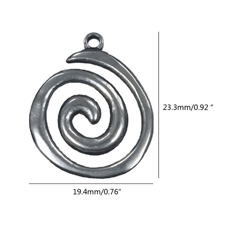 Antique Silver Plated Whirlpools Charm Pendant for Jewelry Making Findings DIY Bracelets Necklace Keychain Hanging Tags