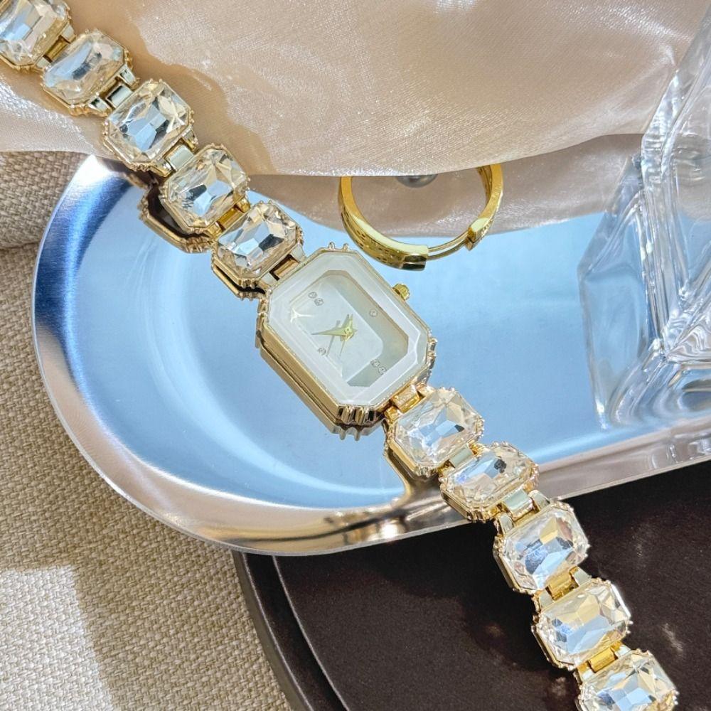 Diamantbesetztes Uhrenarmband Quarzuhren Strass Damen Armbanduhr Handgelenkdekoration Damen Mädchen