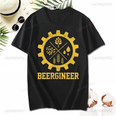 Beergineer Homebrew Graphic T Shirts Home Brewing Craft Beer Brewer Gift TShirt Tshirts Brand Cotton Fashionable Crazy Men Tees