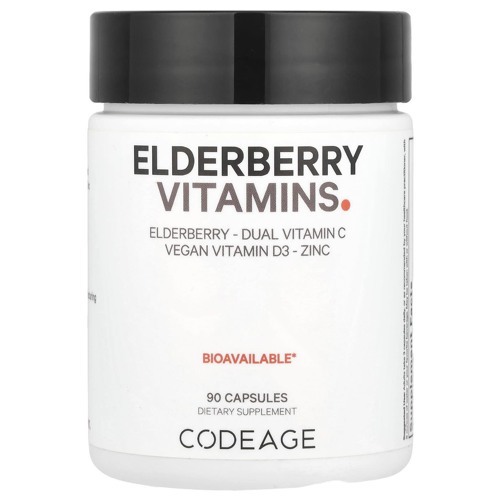

Codeage, elderberry vitamin, 90 capsules