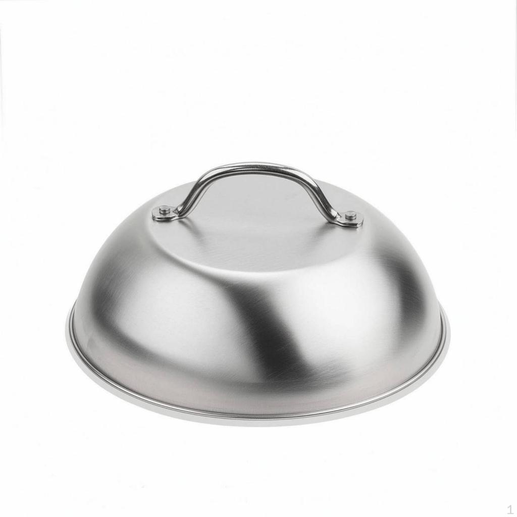 Barbecue Lid with Handle Stainless Steel Melting Dome Domed Griddle Basting Cover for