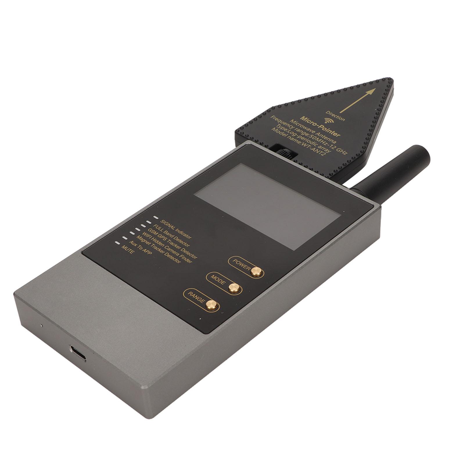 

Детектор подслушивающих устройств для камер. Портативный высокочувствительный беспроводной детектор сигналов 50 МГц‑8 ГГц для скрытой камеры.