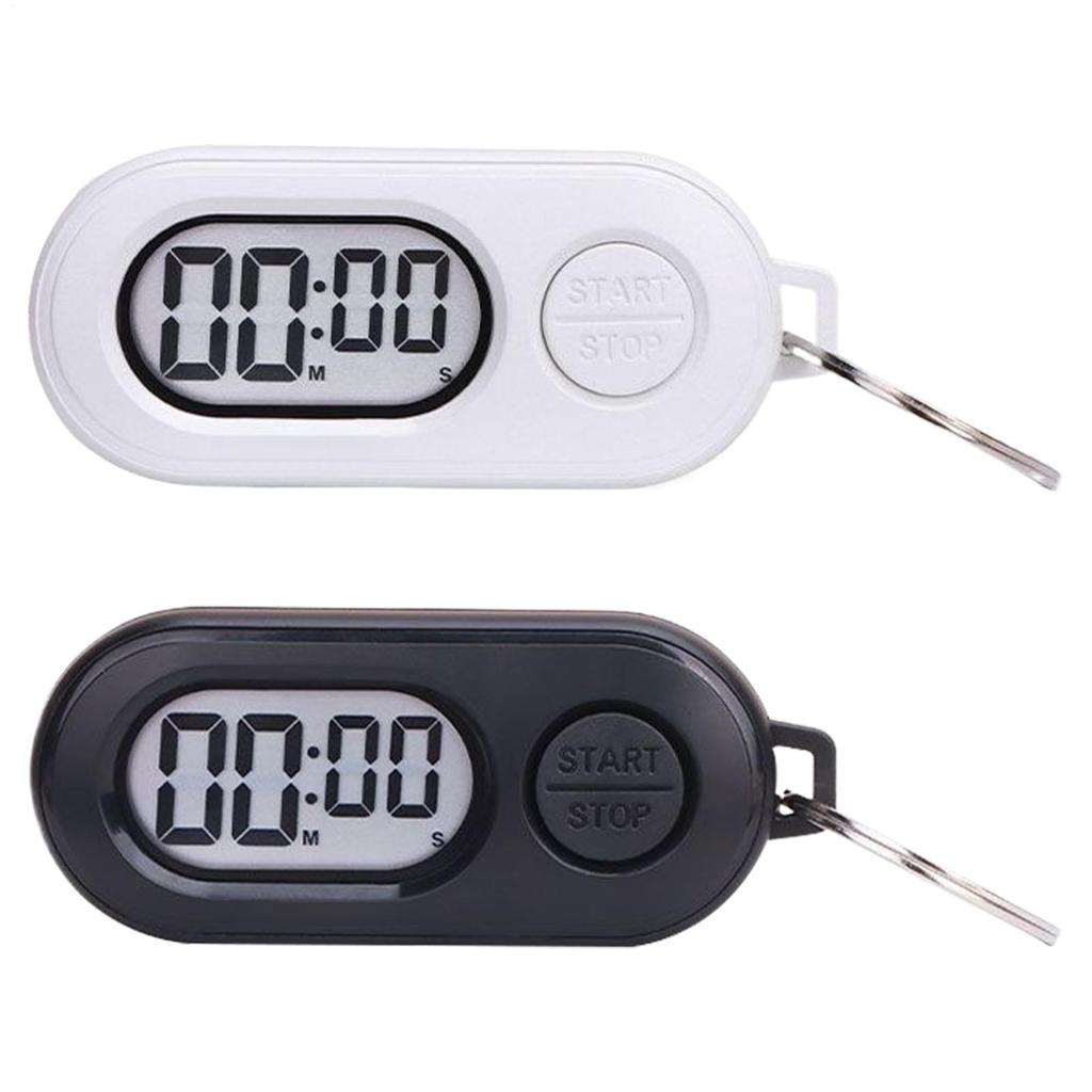 Stoppur Timer Stoppur Nyckelring för Sport LCD-skärm Multifunktionell Nedräkningsklocka för Idrottare Lärare
