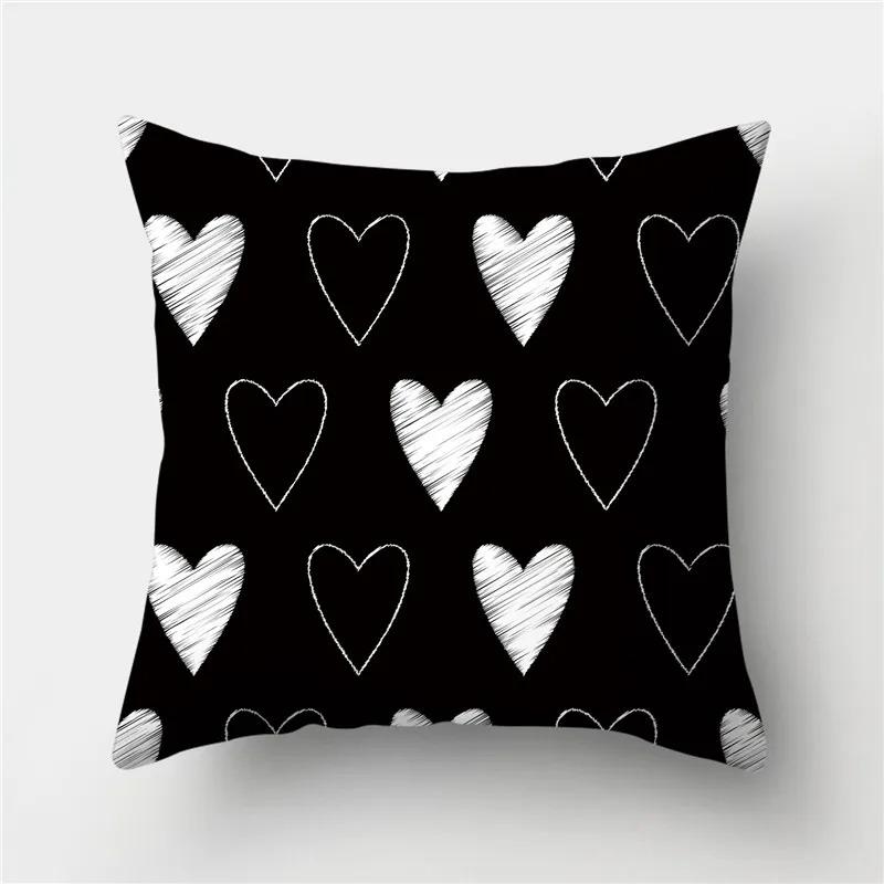 45x45cm black geometric stripes irregular pattern series cushion cover square pillow case home office bedroom decoration