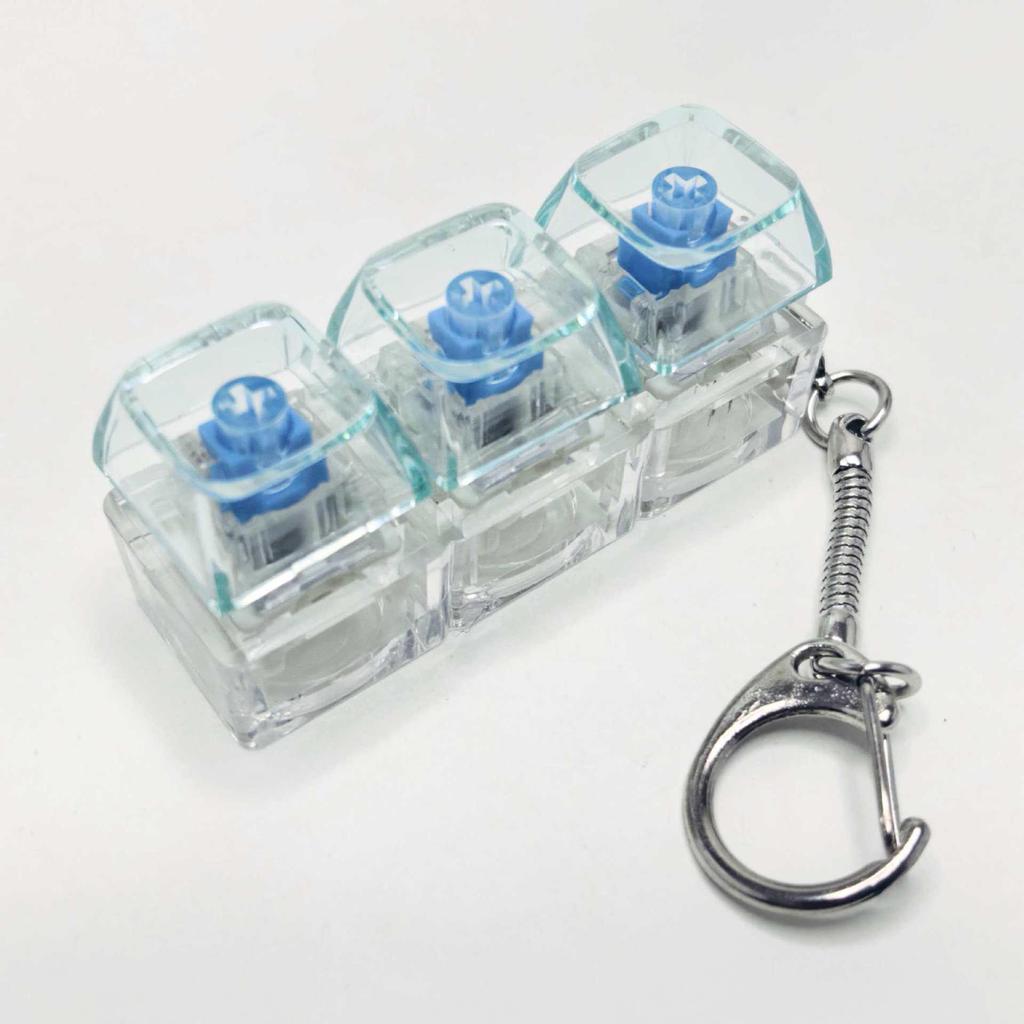 Cross-Border High-Clarity PC Mechanical Switch Tester Keychain - 3.4-Key Squeeze Fun Decompression Pendant