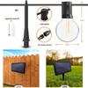 Waterproof LED Solar G40 Globe String Lights, Retro Tungsten Filament Bulbs for Outdoor Camping Atmosphere