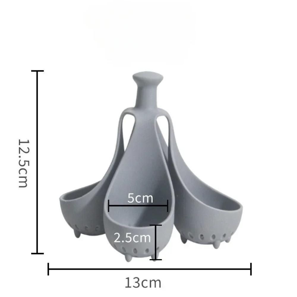 Boiled Egg Holder Silicone Egg Steamer Tray Kitchen Acssories Steamed Eggs Tray Silicone Egg Boiler with Anti-scald Handle