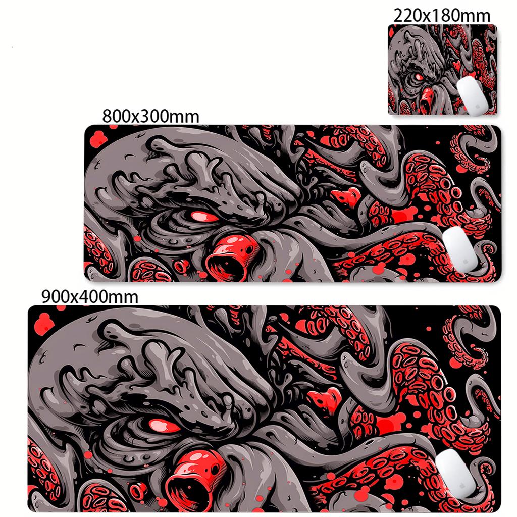 Mouse Pad Mysterious Octopus Monster Mousepad Extended Desk Mat Wearproof Cloth Anti Slip Rubber Computer Desktop Mouse Mat Xxl
