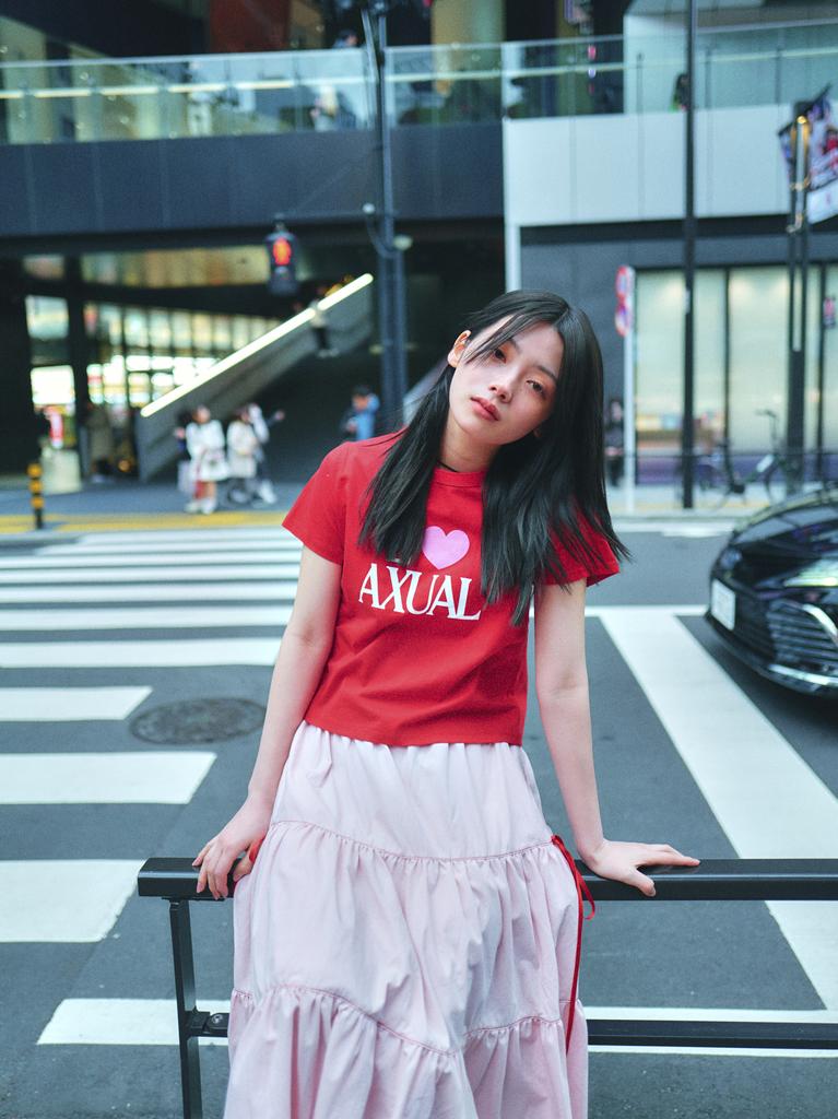 Loaegsyueol Silk Ribbon Tierd Skirt_Pink