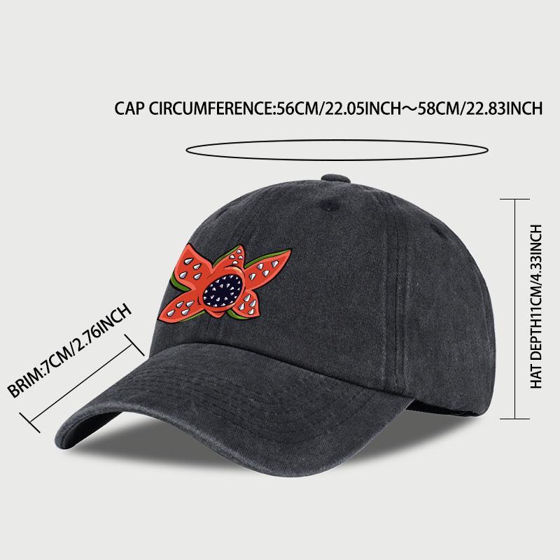 FantasyColored Floral Print Washed Baseball Cap Soft Comfortable Lightweight Breathable Playful Colorful FashionForward U