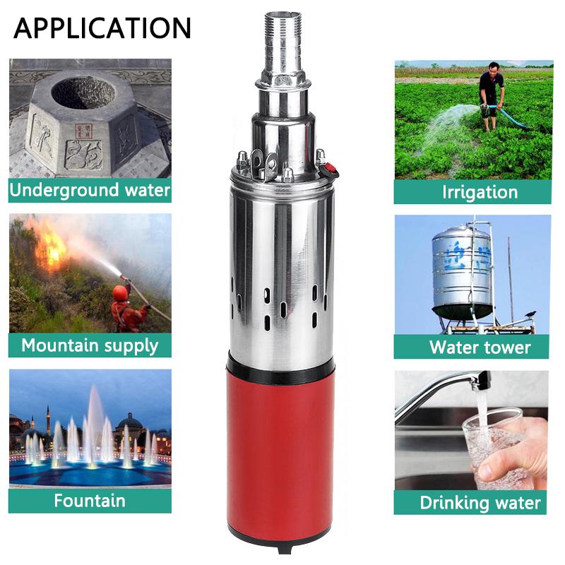 60 m 12 V/24 V Solar Waterpomp 280 W Hoge Lift Diepe Goed Pomp DC Schroef dompelpomp Agrarische Irrigatie Tuin Thuis