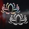 1 Stück Imitation Diamant Glitzer Lotus Muster Fensteraufkleber Wasserdicht für Glas Spiegel Kühlschranktüren Laptop Vinyl Aufkleber
