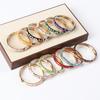 Colorful Flower Bangle Enamel Women's Hand Bracelet Handicraft Vintage Cloisonne Bangle  Ladies