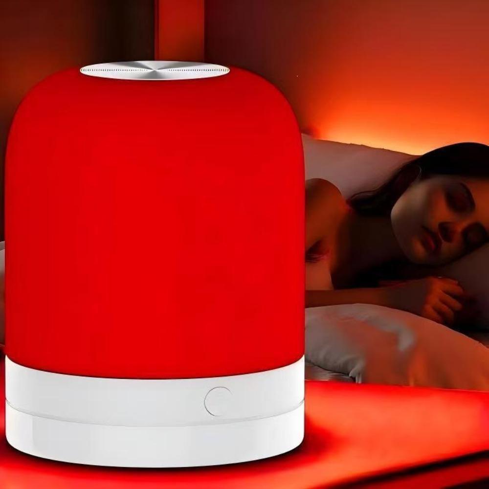 Rote Bernsteinfarbene LED-Nachtlicht Touch-Steuerung Wiederaufladbar Nachttisch-Umgebungslicht Kein Blaulicht für Schlafzimmer