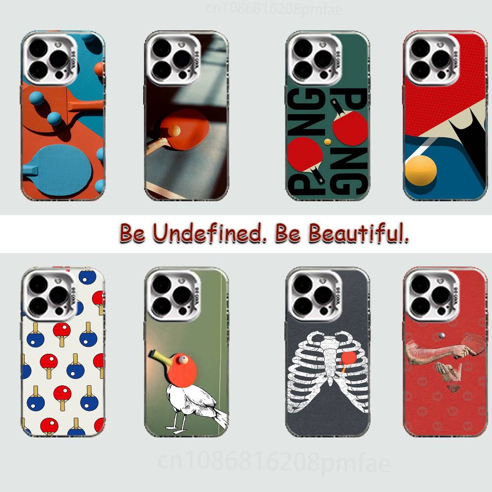 Sport Ping Pong Case for iPhone17 16 15 14 13 12 11 Pro Max Plus Air 16E X XR XS Max Hard Shockproof Bumper Cover